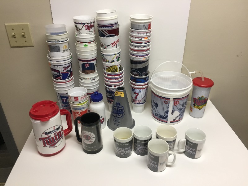 lot 92 image: Twins Commemorative Cups, Mugs, More