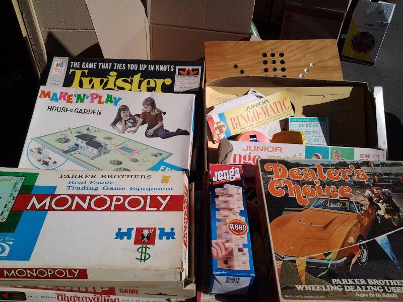 Lot Of Vintage Games Monopoly, Battleship, Aggravation, Whirl Out, Dealers Choice, Twister,