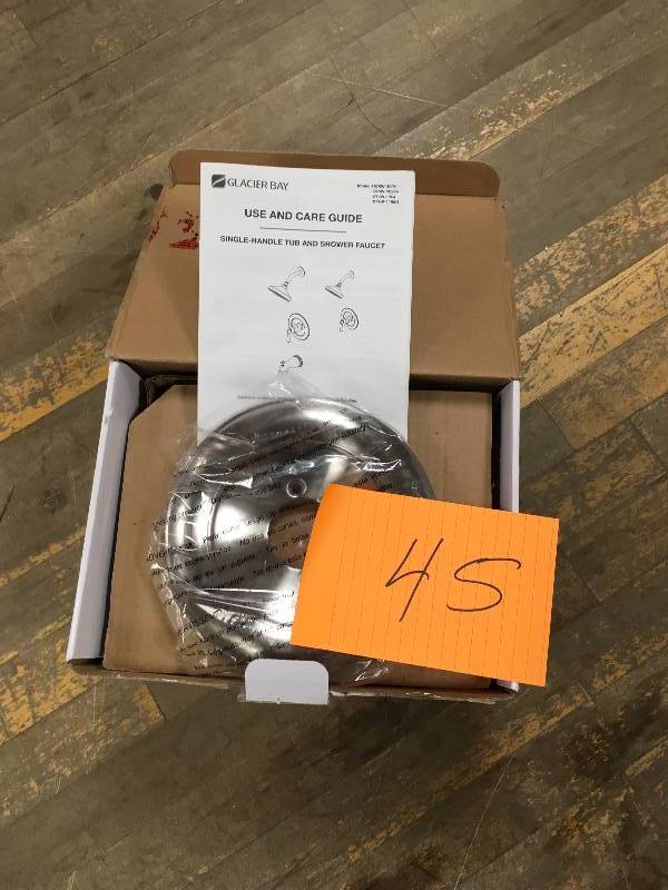 lot 45 image: Glacier Bay Bath Homes Brushed Nickel 1-handle Faucet Full Body Shower never used in box