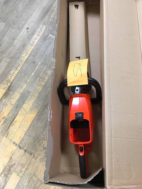 lot 52 image: Echo Cht-58v2ah 58v 2.0 Ah Lithium Ion Cordless 24 Hedge Trimmer never used in box