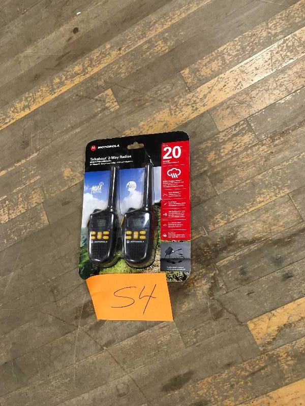 lot 54 image: Motorola Talkabout MD207R 20-mile Two-way Radio Pair - FRSGMRS - 7 NOAA Channels never used in box
