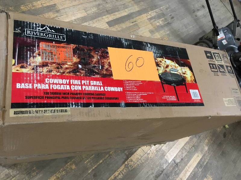 lot 60 image: Charcoal Grill Cooking Home Outdoor Camping Grill And Fire Pit Cowboy never used in box MSRP $230