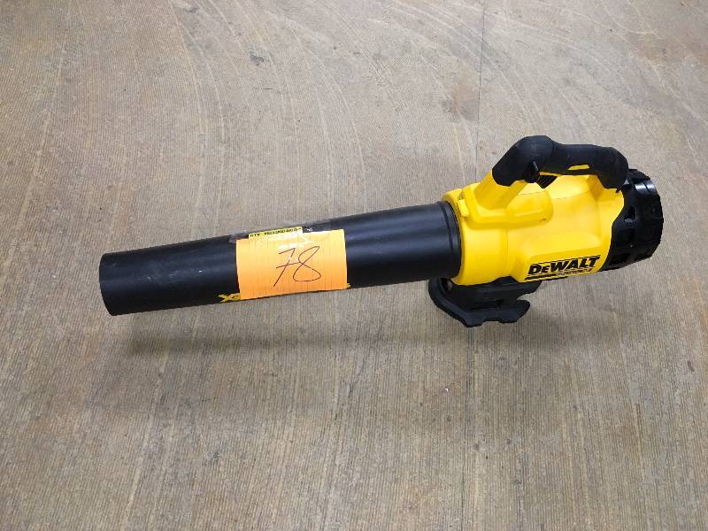 lot 78 image: DEWALT DCBL720P1 20V Lithium Ion XR Brushless Blower tool only, good working condition