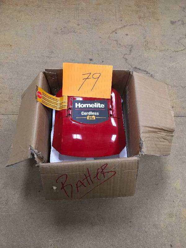 lot 79 image: Homelite 24-Volt Replacement Cordless Battery never used in box