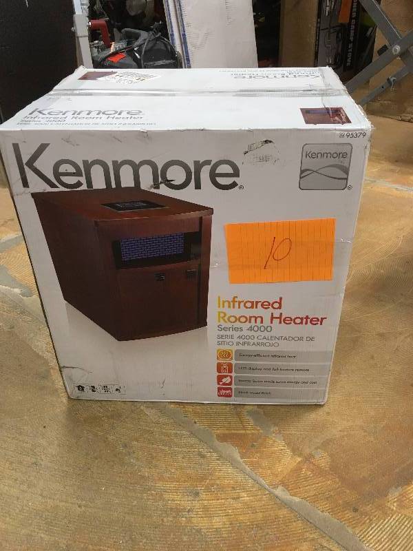 lot 10 image: Kenmore Series 4000 15373 Portable Heater - Brown never used in box