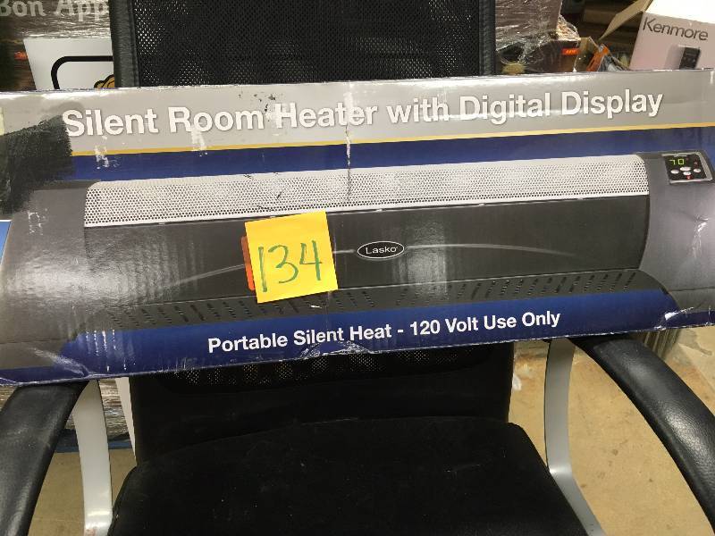 lot 134 image: Lasko eletric silent room heater with digital display slightly used in working condition