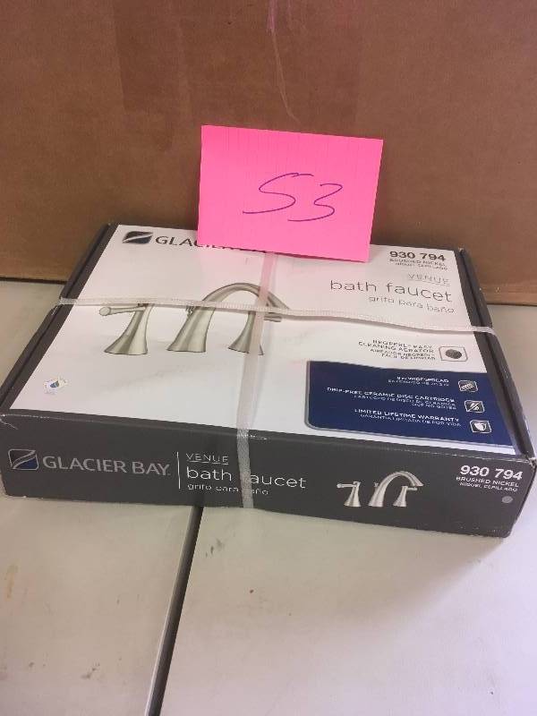 lot 53 image: Glacier Bay Venue 8 in. Bathroom Faucet in Brushed Nickel