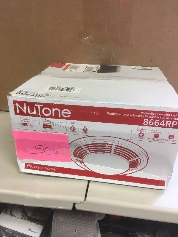 lot 55 image: NuTone 3.5-Sone 100-CFM Polymeric White Bathroom Fan