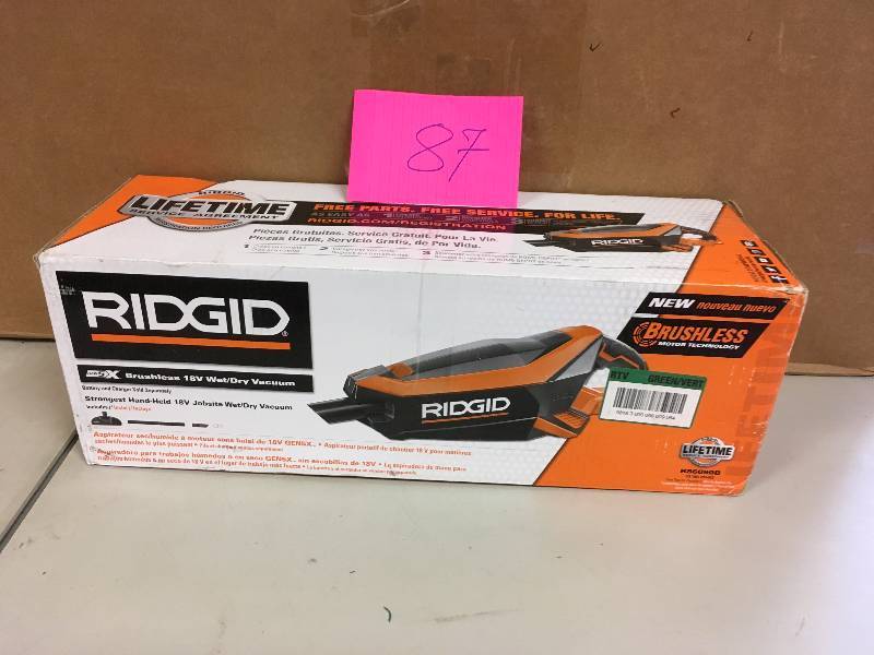 lot 87 image: RIDGID GEN5X 18-VOLT BRUSHLESS VACUUM BARE TOOL