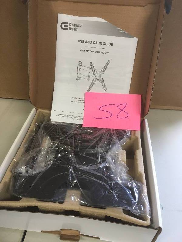 lot 58 image: Commercial Electric XD2470 Full Motion TV Wall Mount Kit for 20 in.  56 in. TVs