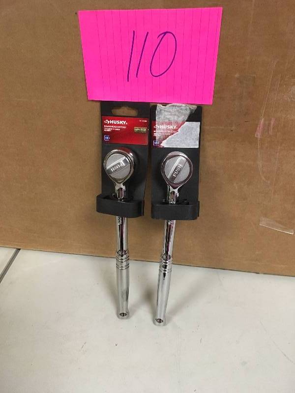 lot 110 image: Lot of 2 Husky Roundhead Ratchets