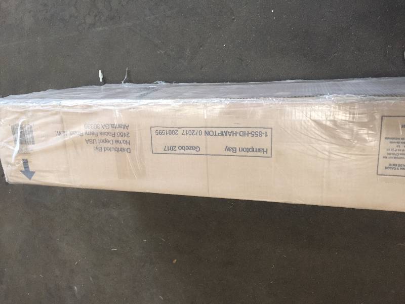 lot 7 image: Massillon 10 ft. x 12 ft. Double Roof Gazebo Model#  L-GZ933PST open box never used
