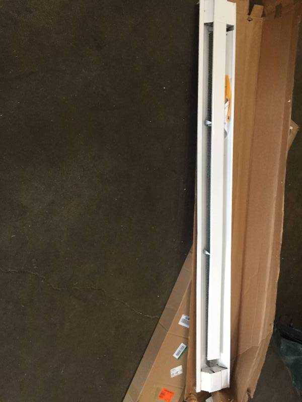 lot 11 image: Cadet 72 in. 1,500-Watt 240-Volt Electric Baseboard Heater in White open box never used model 6f1500