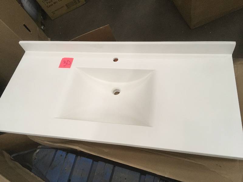 lot 30 image: Swanstone CV2249-010 49-Inch by 22-Inch Contour Vanity Top Not used