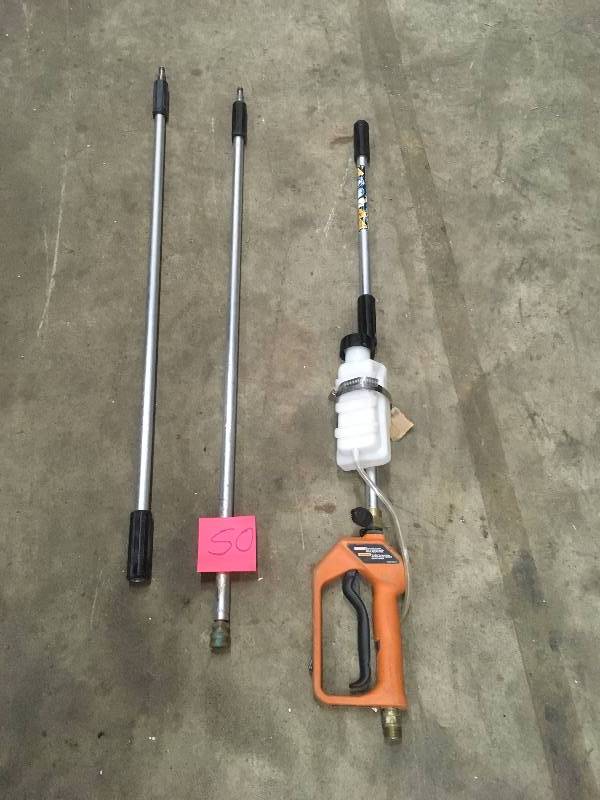 lot 50 image: Power Care 9 ft. Pole Kit for 3,100-PSI Pressure Washers
