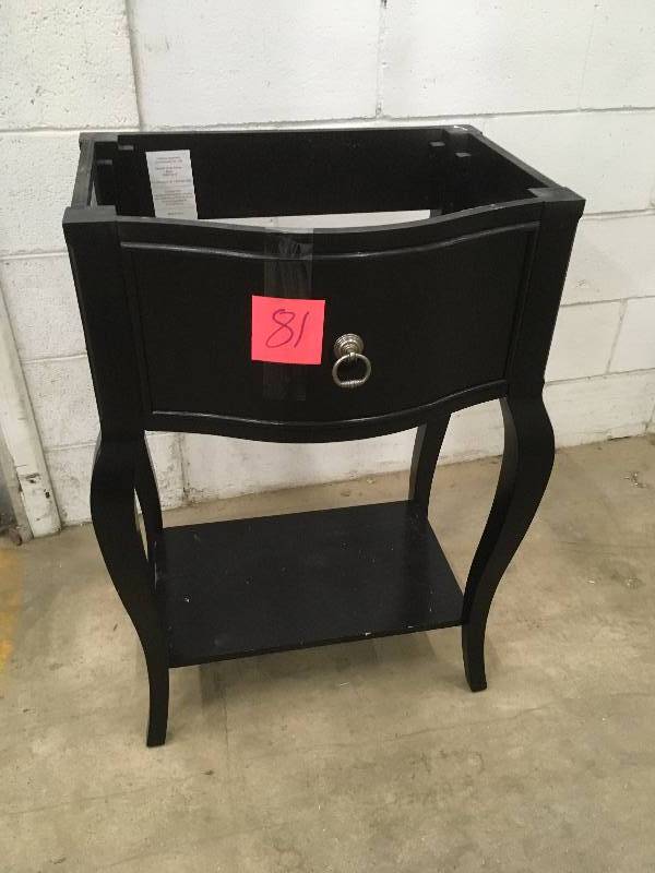 lot 81 image: Pegasus CMBVT2318 Camelot 23.5 in. Vanity in Black - vanity only