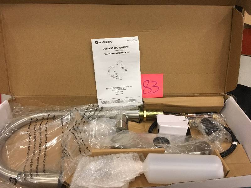 lot 83 image: Glacier Bay 900 Pull-Down Kitchen Faucet Stainless Steel