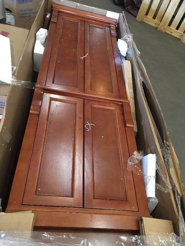 lot 88 image: Pegasus NACL2474 Naples 24 in W Linen Cabinet in Warm Cinamon