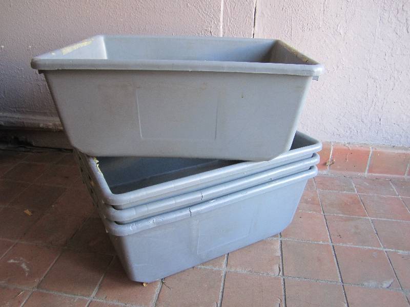lot 146 image: Lot of 4 Large Plastic Bins 24 x 1...