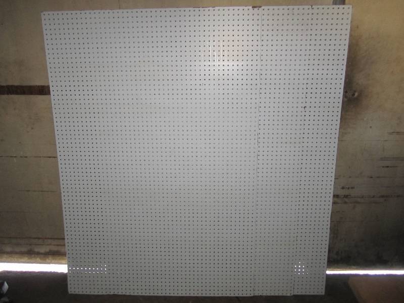 lot 155 image: 3 Sheets of White Faced Pegboard 46...
