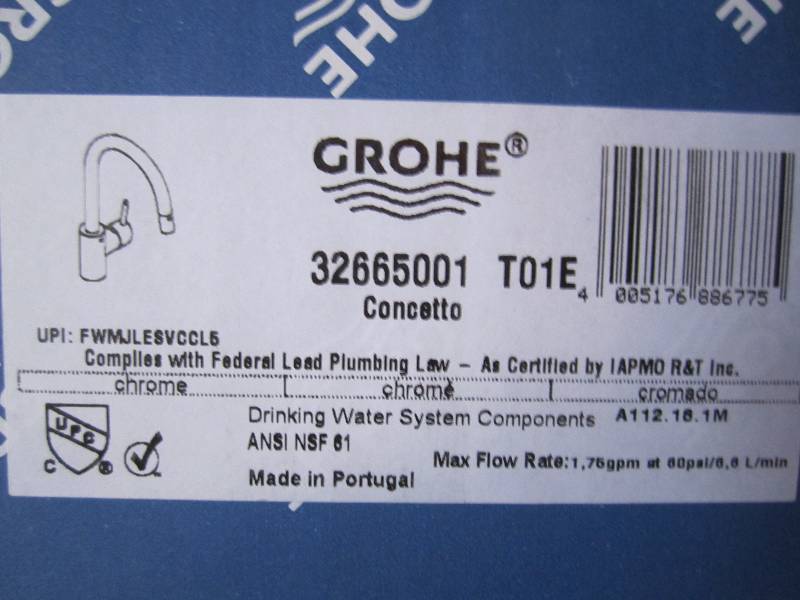 lot 168 image: Grohe 32665001 T01E Concetto Chrome...
