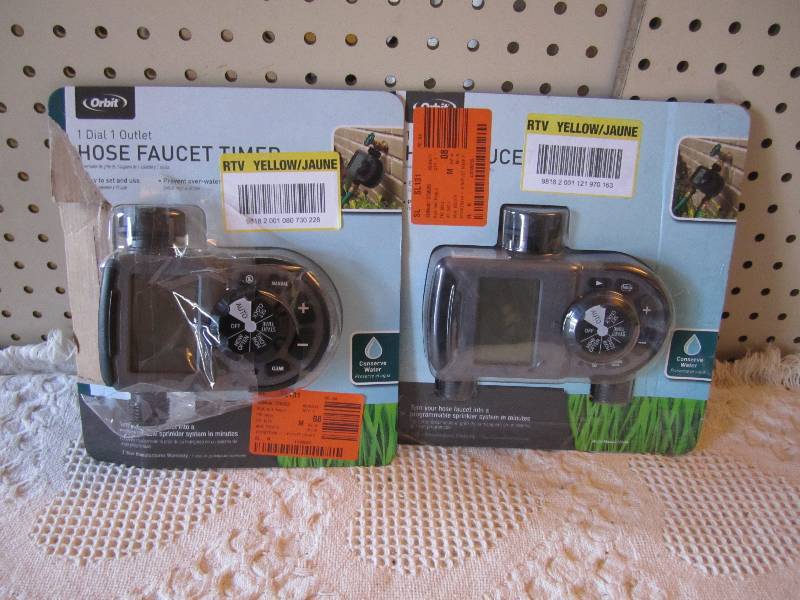 lot 170 image: Lot of 2 Orbit Hose Faucet Timers O...