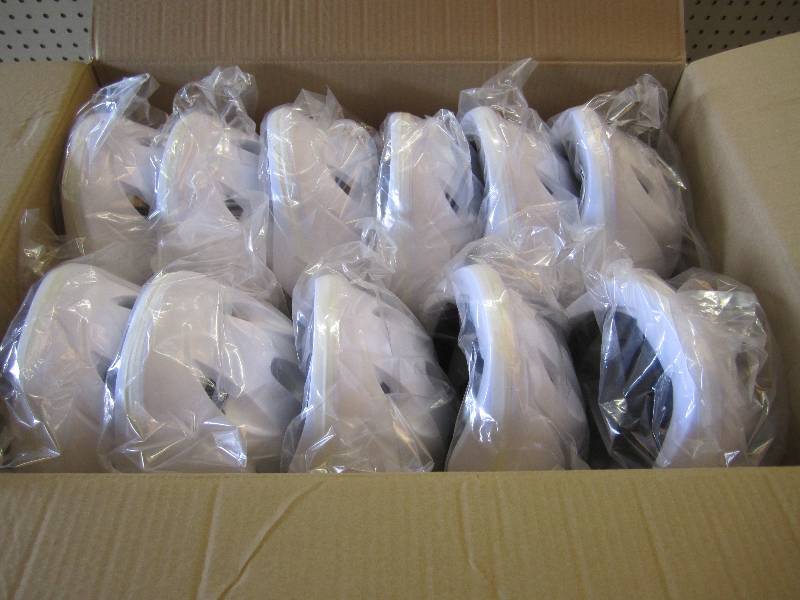 lot 171 image: Case with 11 Blank Safety Helmets S...