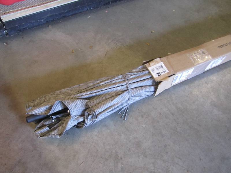 lot 175 image: 9 ft Alum Umbrella Open Box...