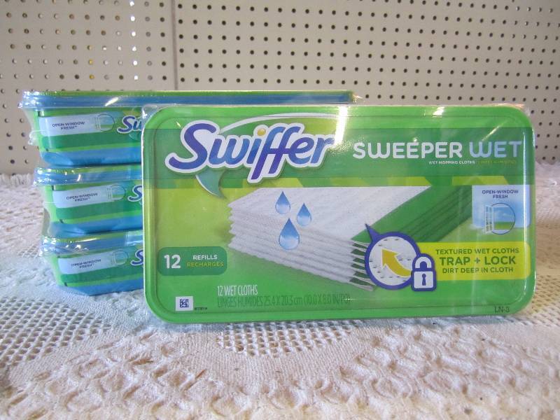 lot 216 image: Lot of 4-12 count Swiffer Sweeper W...
