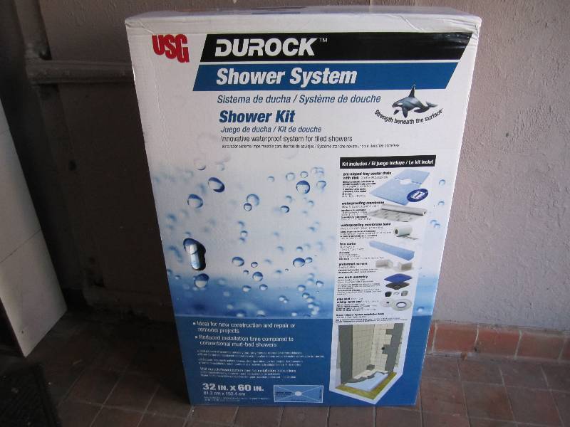 lot 231 image: USG Durock Shower System Shower Kit...