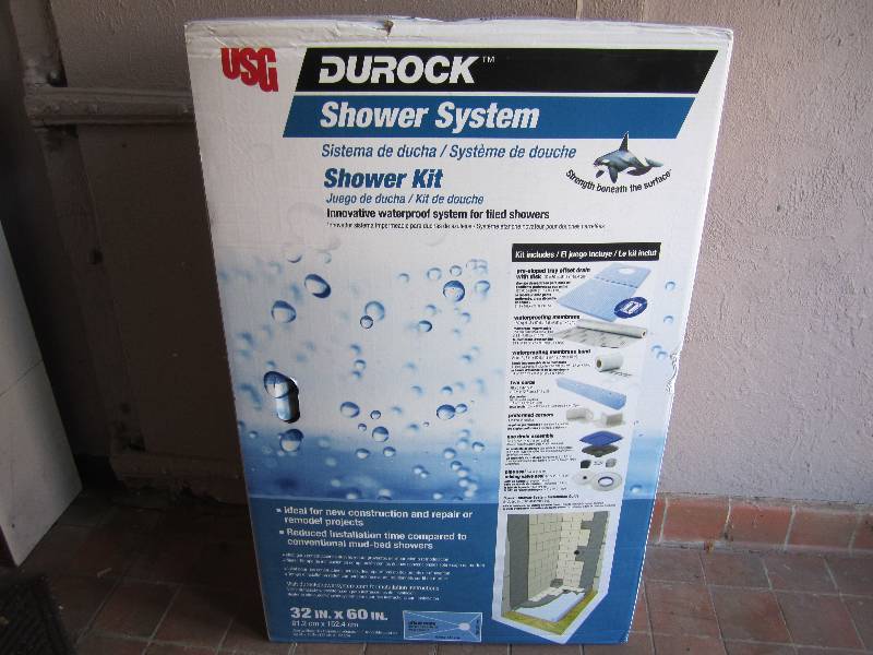 lot 232 image: USG Durock Shower System Shower Kit...