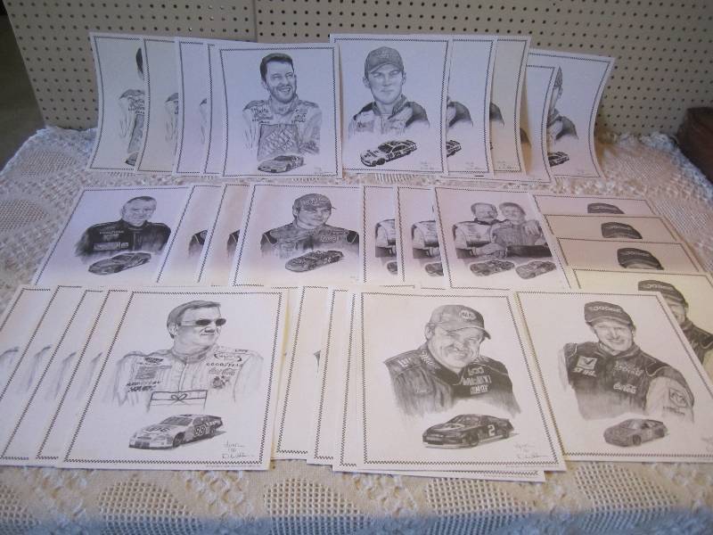 lot 116 image: Lot of 32 Nascar Driver Prints 11 ...