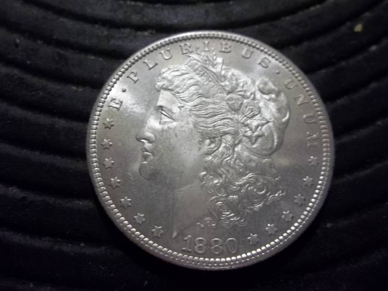 lot 8 image: 1880 S  Morgan Silver Dollar Very High Grade MS