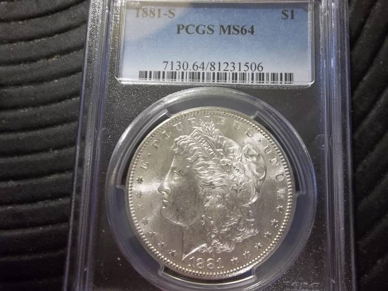 lot 9 image: 1881 S Morgan Silver Dollar