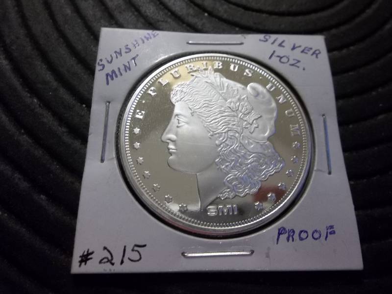 lot 55 image: Morgan Silver Dollar Proof Commemorative .999 Fine One Oz.