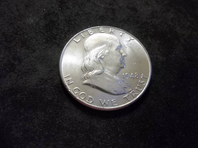 lot 106 image: 1948 D Franklin Half Dollar