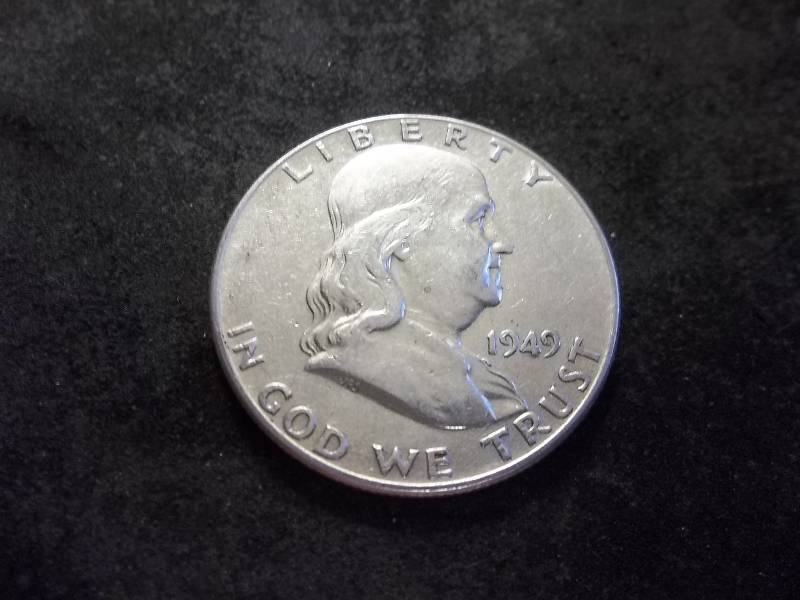 lot 107 image: 1949  Franklin Half Dollar