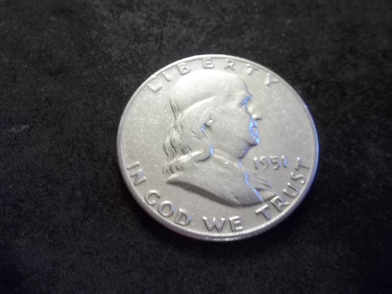 lot 113 image: 1951 D Franklin Half Dollar