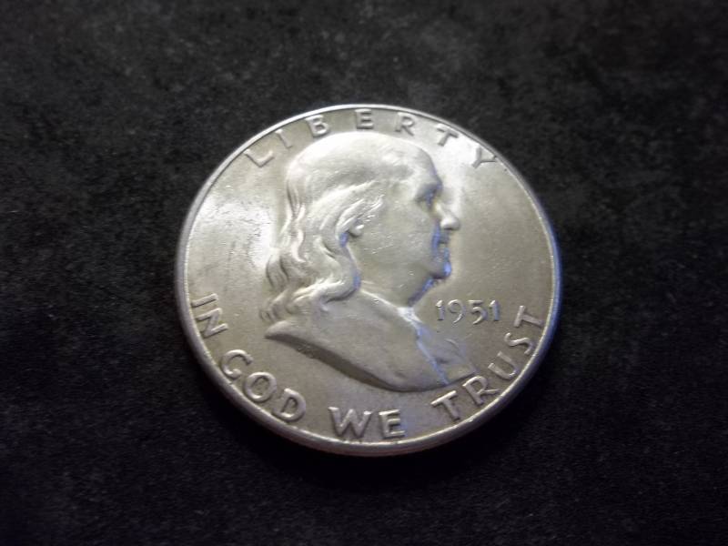 lot 114 image: 1951 S Franklin Half Dollar