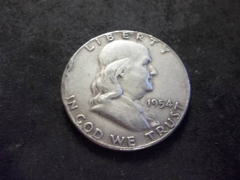 lot 120 image: 1954  Franklin Half Dollar
