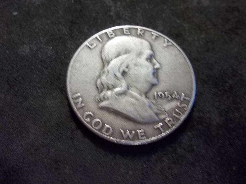 lot 122 image: 1954 S Franklin Half Dollar