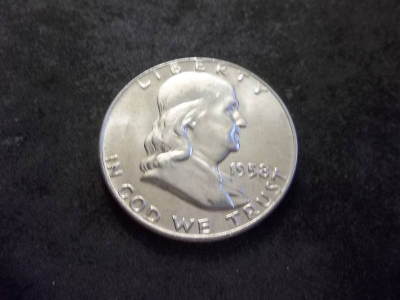 lot 127 image: 1958 D  Franklin Half Dollar