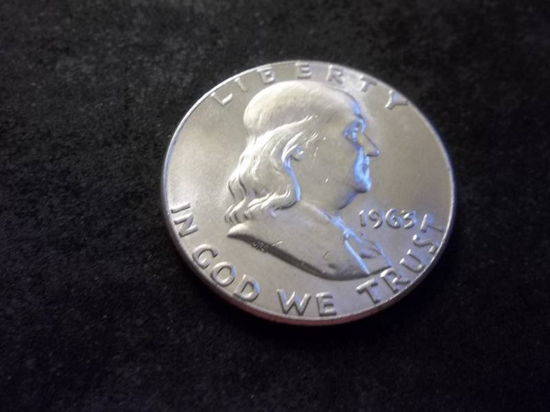 lot 135 image: 1963  Franklin Half Dollar