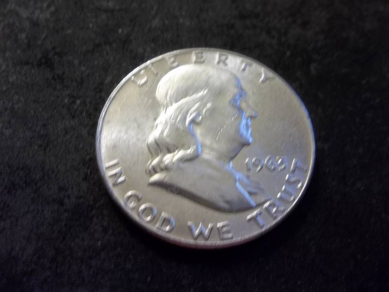 lot 136 image: 1963 D  Franklin Half Dollar