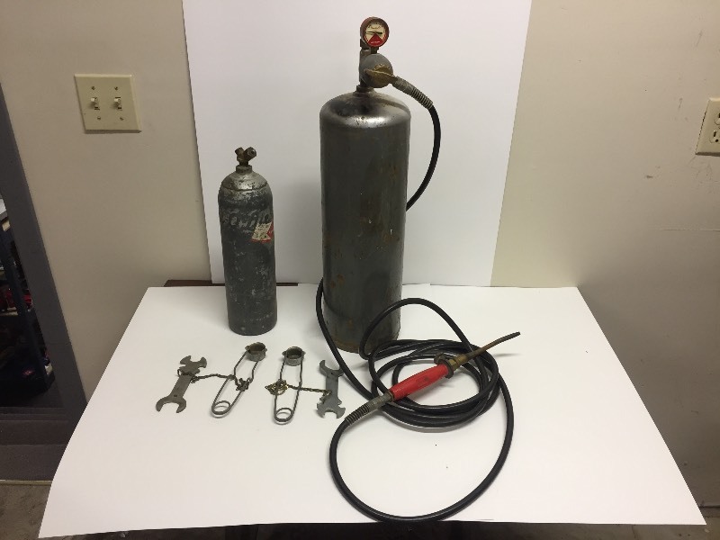 lot 24 image: Acetylene Tanks, Guages, Torch