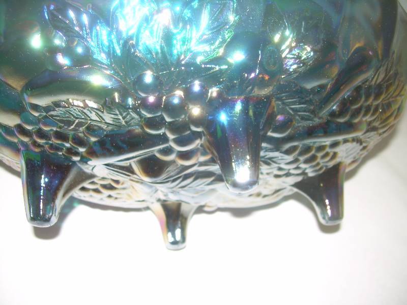 VINTAGE CARNIVAL GLASS FRUIT BOWL