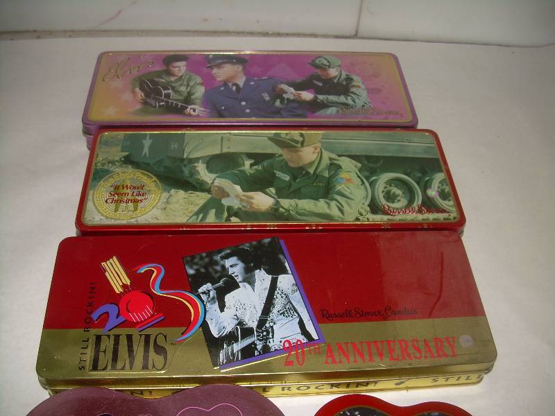 7 COLLECTIBLE ELVIS TINS