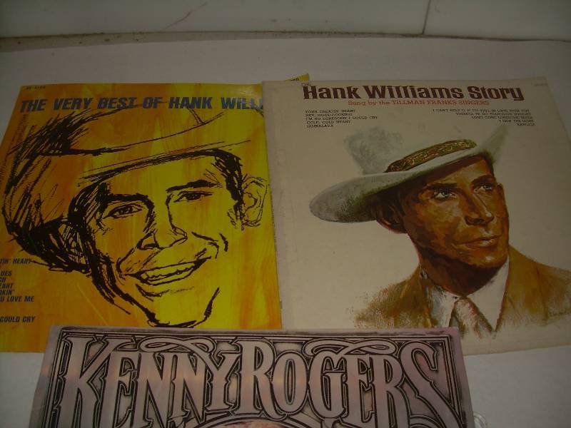 HANK WILLIAMS AND KENNY ROGERS RECORDS