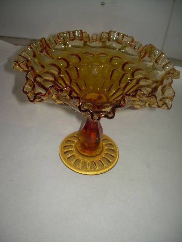 VINTAGE FENTON PEDISTAL DISH