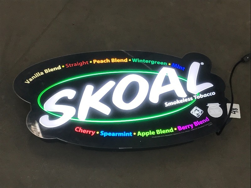 lot 48 image: Skoal Lighted Sign